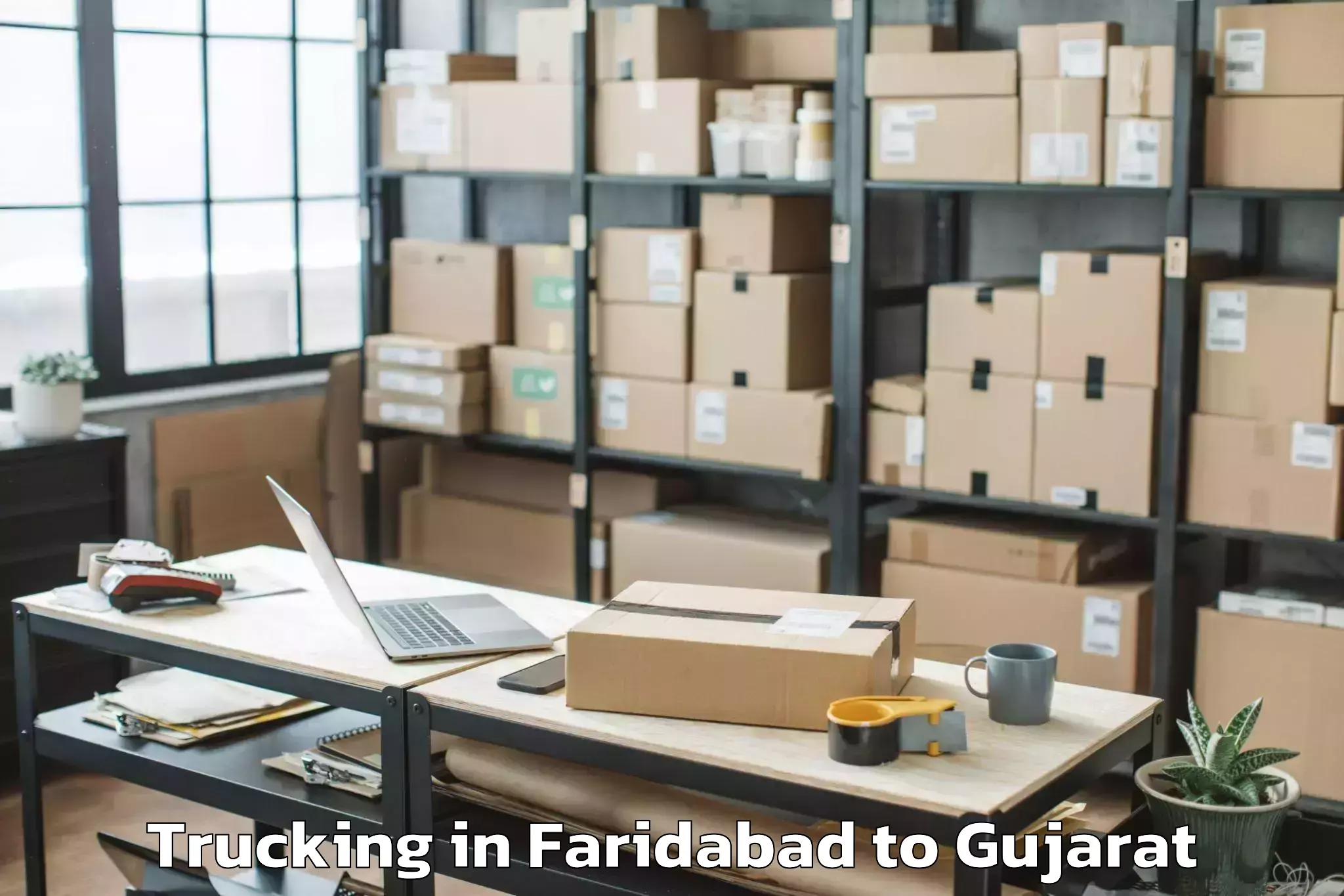 Reliable Faridabad to Savarkundla Trucking